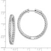 Lex & Lu Sterling Silver w/Rhodium In & Out Hinged Hoop Earrings - 4 - Lex & Lu