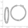 Lex & Lu Sterling Silver w/Rhodium CZ In & Out Hinged Hoop Earrings LAL45217 - 4 - Lex & Lu