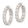 Lex & Lu Sterling Silver w/Rhodium CZ In & Out Hinged Hoop Earrings LAL45222 - 2 - Lex & Lu