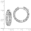 Lex & Lu Sterling Silver w/Rhodium CZ In & Out Hinged Hoop Earrings LAL45222 - 4 - Lex & Lu
