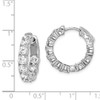 Lex & Lu Sterling Silver w/Rhodium CZ In & Out Hinged Hoop Earrings LAL45225 - 4 - Lex & Lu