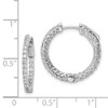 Lex & Lu Sterling Silver w/Rhodium CZ In & Out Hinged Hoop Earrings LAL45235 - 4 - Lex & Lu