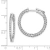 Lex & Lu Sterling Silver w/Rhodium CZ In & Out Hinged Hoop Earrings LAL45236 - 4 - Lex & Lu