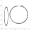 Lex & Lu Sterling Silver w/Rhodium CZ In & Out Hinged Hoop Earrings LAL45237 - 4 - Lex & Lu