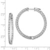 Lex & Lu Sterling Silver w/Rhodium CZ In & Out Hinged Hoop Earrings LAL45245 - 4 - Lex & Lu
