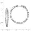 Lex & Lu Sterling Silver w/Rhodium CZ In & Out Hinged Hoop Earrings LAL45275 - 4 - Lex & Lu