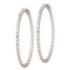 Lex & Lu Sterling Silver w/Rhodium CZ In & Out Hinged Hoop Earrings LAL45276 - 2 - Lex & Lu