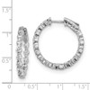 Lex & Lu Sterling Silver w/Rhodium CZ In & Out Hinged Hoop Earrings LAL45277 - 4 - Lex & Lu