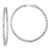 Lex & Lu Sterling Silver w/Rhodium CZ In & Out Hinged Hoop Earrings LAL45279 - Lex & Lu