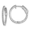 Lex & Lu Sterling Silver w/Rhodium CZ In & Out Hinged Hoop Earrings LAL45282 - Lex & Lu