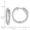 Lex & Lu Sterling Silver w/Rhodium CZ In & Out Hinged Hoop Earrings LAL45282 - 4 - Lex & Lu