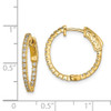 Lex & Lu Sterling Silver Yellow-plated CZ In & Out Round Hoop Earrings LAL45285 - 4 - Lex & Lu