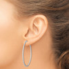 Lex & Lu Sterling Silver w/Rhodium CZ In & Out Hinged Hoop Earrings LAL45288 - 3 - Lex & Lu