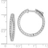 Lex & Lu Sterling Silver w/Rhodium CZ In & Out Hinged Hoop Earrings LAL45289 - 4 - Lex & Lu