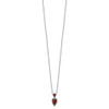 Lex & Lu Sterling Silver & 14K Garnet Necklace 18'' - 2 - Lex & Lu