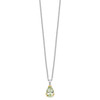 Lex & Lu Sterling Silver & 14K Green Quartz Necklace - 2 - Lex & Lu