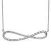 Lex & Lu Sterling Silver CZ Polished Necklace 18.5'' - Lex & Lu