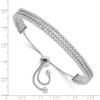 Lex & Lu Sterling Silver CZ Polished Adjustable Bracelet LAL45356 - 2 - Lex & Lu