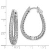 Lex & Lu Sterling Silver w/Rhodium CZ Teardrop Hinged Hoop Earrings LAL45381 - 4 - Lex & Lu