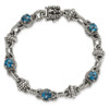 Lex & Lu Sterling Silver London Blue Topaz Bracelet - 5 - Lex & Lu