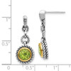 Lex & Lu Sterling Silver w/Gold-tone Flash Gold-plated Peridot Earrings - 4 - Lex & Lu