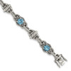 Lex & Lu Sterling Silver Swiss Blue Topaz Bracelet - Lex & Lu