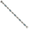 Lex & Lu Sterling Silver Swiss Blue Topaz Bracelet - 2 - Lex & Lu