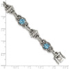 Lex & Lu Sterling Silver Swiss Blue Topaz Bracelet - 3 - Lex & Lu