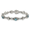 Lex & Lu Sterling Silver Swiss Blue Topaz Bracelet - 4 - Lex & Lu