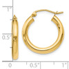 Lex & Lu 14k Yellow Gold Polished 3mm Hoop Earrings LAL45483 - 4 - Lex & Lu