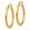 Lex & Lu 14k Yellow Gold Polished 3mm Hoop Earrings LAL45484 - 2 - Lex & Lu