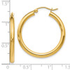 Lex & Lu 14k Yellow Gold Polished 3mm Hoop Earrings LAL45484 - 4 - Lex & Lu