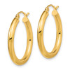 Lex & Lu 10k Yellow Gold Polished Hinged Hoop Earrings LAL45495 - 2 - Lex & Lu