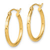 Lex & Lu 10k Yellow Gold Textured Hinged Hoop Earrings LAL45498 - 2 - Lex & Lu