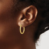 Lex & Lu 10k Yellow Gold Textured Hinged Hoop Earrings LAL45498 - 3 - Lex & Lu
