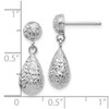 Lex & Lu 10k White Gold D/C Post Dangle Earrings - 4 - Lex & Lu