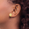 Lex & Lu 10k Yellow Gold D/C Post Earrings - 3 - Lex & Lu