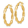 Lex & Lu 10k Yellow Gold Polished Twisted Hoop Earrings LAL45616 - 2 - Lex & Lu