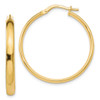 Lex & Lu 10k Gold Polished Hoop Earrings LAL45623 - Lex & Lu