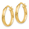 Lex & Lu 10k Gold Polished Hoop Earrings LAL45625 - 2 - Lex & Lu