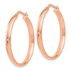 Lex & Lu 10k Rose Gold Polished Hoop Earrings LAL45636 - 2 - Lex & Lu