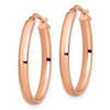 Lex & Lu 10k Rose Gold Polished Oval Hoop Earrings LAL45642 - 2 - Lex & Lu