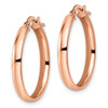 Lex & Lu 10k Rose Gold Polished Hoop Earrings LAL45645 - 2 - Lex & Lu