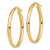 Lex & Lu 10k Yellow Gold Polished Oval Hoop Earrings LAL45648 - 2 - Lex & Lu