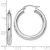 Lex & Lu 10K White Gold Polished Lightweight Hoop Earrings LAL45685 - 3 - Lex & Lu