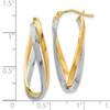 Lex & Lu 10k Two-tone Gold Polished Twisted Hoop Earrings LAL45713 - 4 - Lex & Lu