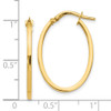 Lex & Lu 10k Yellow Gold Polished Oval Hoop Earrings LAL45717 - 3 - Lex & Lu