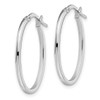 Lex & Lu 10K White Gold Polished Oval Hoop Earrings LAL10LE428 - 2 - Lex & Lu