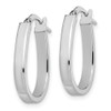 Lex & Lu 10K White Gold Polished U-Shape Hoop Earrings - 2 - Lex & Lu