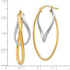 Lex & Lu 10k Two-tone Gold Polished Hoop Earrings - 4 - Lex & Lu